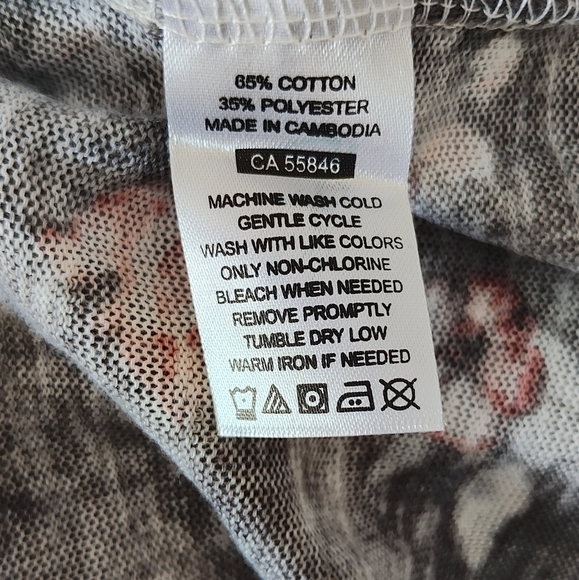 LAVON Cotto Blend 2 Piece Pajama Set Floral Short Sleeve Size Small - Picture 9 of 9